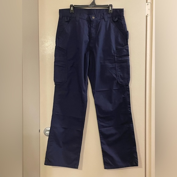 CARHARTT NWOT Loose Fit Force Broxton Cargo Pant in Navy - Picture 3 of 7
